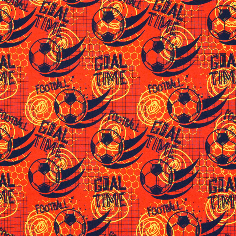 Tricot rood met voetballen 'Goal Time'